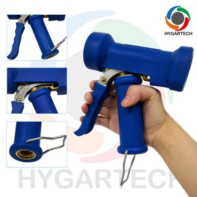 China Brass Blue Washing Gun with Rubber House for Hot Water Cleaning 1/2”FIP Thread Inlet for sale