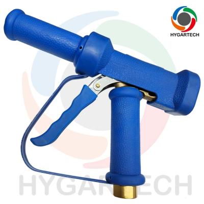 China Brass Extension Tube Nozzle Industrial Blue Water Gun With Safety Loop Hot Water Wash Down Cleaning for sale