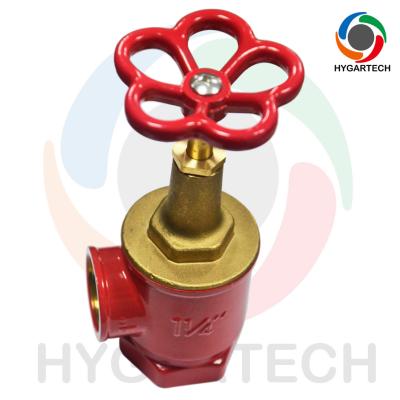 China Brass Hydraulic Angle Fire Valve For Fire Hose Reel Hydrant And Cabinet with 1¼”Female Thread for sale