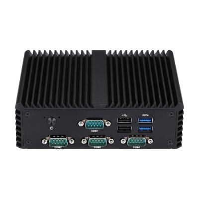 China Latest Qotom Industrial Mini PC J4105 Win10 4K DDR4 M.2 SSD Embedded Industrial Control Mini PC for sale