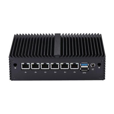 China For Business Qotom Low Power 6 Gigabit LAN J1900 4 Core CPU Fanless Cooling PC Mini PC for sale