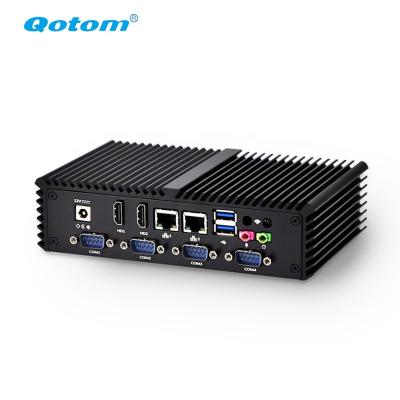 China For Business Qotom Q330P Mini PC Fanless Core i3-4005U 1.7ghz 2 Ethernet, 6 rs232 AES-NI Mini Linux PC for sale