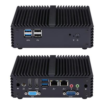 China For Qotom Q150P Business Computer J3160 CPU AES-NI Quad Core Barebone Mini Fanless PC for sale