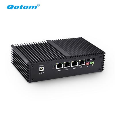 China Mini PCQ330G4 Mini Computer Fanless Core i3-4005U 1.7GHz 4 Gigabit Nic PC Router Qotom Firewall Mini Router for sale