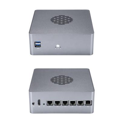 China Qotom Q625G6 Industrial PC Desktop Pentium G4560 6 Gigabit Nic Fanless Mini PC Mini Computer Firewall Mini Router for sale