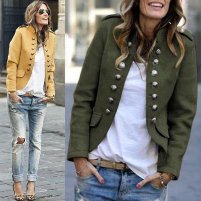 China Women's Casual Work Blazer Suit Fashion Clothes Front Long Sleeves Slim Fit Button Open Breathable Elegant Suit Jacket for sale