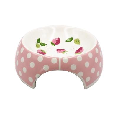 China Disposable Simple Portable Customizable Ceramic Pet Bowl Food Bowl for sale