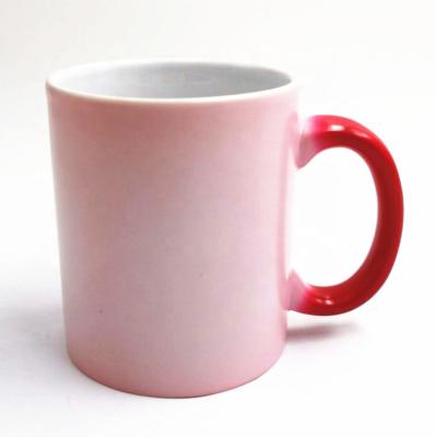 China 12oz Viable Heat Transfer Sublimation Coated Color Changing Magic Mugs Coffee Tea Milk Mug Discoloration Heat Sensitive Ceramic Mugs for sale