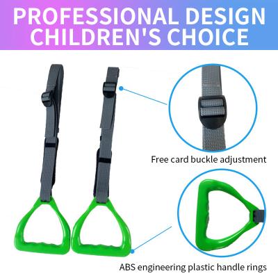 China Children and Adult Fit Household Fitness Anti-Slip Rings Handle High Growth Horizontal Bar Indoor Sports Handle Ring Hanging Loop for sale