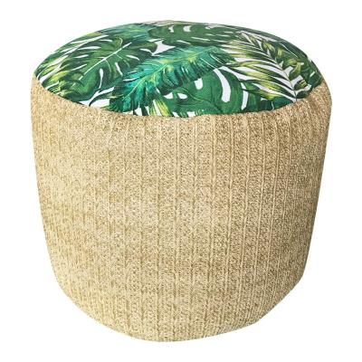 China Latest Modern Wholesale New Arrival 2020 Promotion Price Individuality Printed Bean Bag Chair Straw Stool for sale