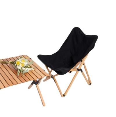 China Selling High Canvas Folding Modern Butterfly Back Chair Portable Camping Travel Moon Chair for sale