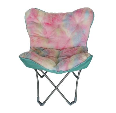 China Foldable Colorful Chair Camping Chair Plush Outdoor Folding Chair for sale