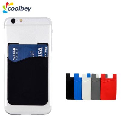 China Credit Card Phone Holder 3M Adhesive Card Holder Back for Phone Expandable Stick, Wallet Phone Sleeves for sale