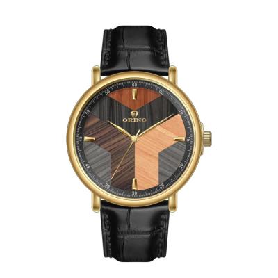 China Water Resistant Made in Shenzhen Stainless Steel Man's Watch Wooden Dial Business Quartz Wrist Watch for sale