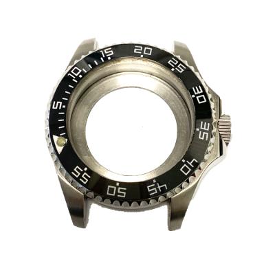 China Good Quality Steel Men's Wrist Watch Case + Ceramic Bezel With Luminous Custom Watch Parts for sale