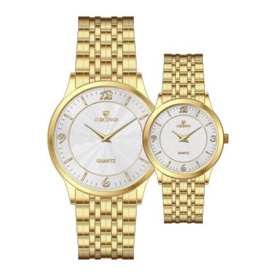 China Non-Specific Ultra Thin Lover's Watch 5.3mm OEM Business Quartz Wrist Couples Watch for sale