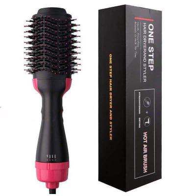 China 2022 Beauty One Step Hair Dryer Palette ABS And Salon Hot Air Volumizer Styling Brush Negative Ion Generator Hair Straightener Curler for sale