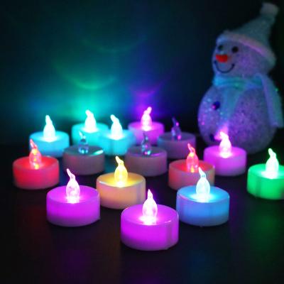 China Parties Party Flameless Tapered Lamp Rainbow LED Tapered Lamp Plastic Blinker Plastic Flasher Electronic Candle for sale