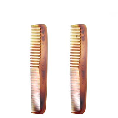 China Home Cheap Amber Dense Dense Double Teeth Hair Comb Household Shampoo Hair Binding Wide Teeth Hair Dressing Dispensing Portable Flat Comb for sale