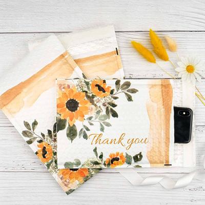 China jewelry & Watch & Wholesale Eyewear Custom Printed Popular Design 6x9 6x10 Waterproof Strong Self Adhesive Yellow Sunflowers Poly Bubble Mailers for sale