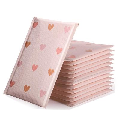 China jewelry & Watch & Eyewear Customized Love Pink Design Luxury Bubble Mailers Mailing Bag Logo Recyclable Custom Envelope Eco Bubble Mailer Bags for sale