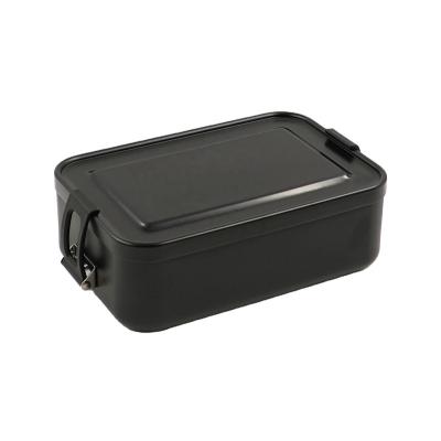 China Creative eco-friendly lightweight aluminum lunch box freshness preservation metal bento box for outdoor lunch box aluminum lunch box for sale