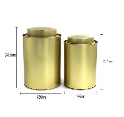 China Recycled Materials Around Metal Storage Tin Can Can Tin Jar For Tea Candy Cookie Food Nuts And Kernels Dried Fruit for sale