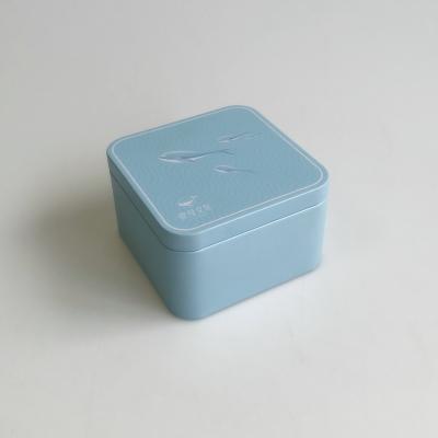 China Promotional small square shape watch packaging box groceris tin box china supplier metal packaging gift fossil box for sale