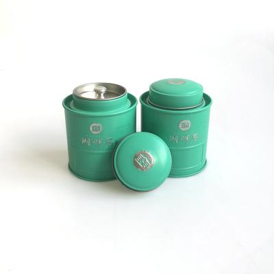 China Recycled Materials Customized Printing Coffee Tea Tin Can With Double Lid Custom Tea Cans for sale