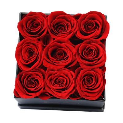 China Durable Every Love 2021 Woman Promotional Gift Sets Preserved Roses In Preserved Flower Box for sale