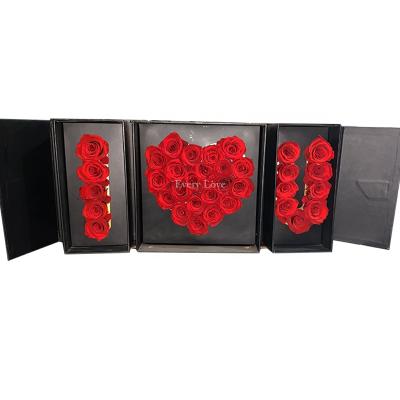 China Classic Every New Love Design Has I Love You Preserved Rose Flower Gift Box For Valentine's Day for sale