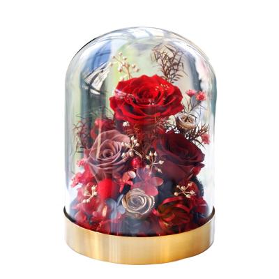 China Home Decor/Gift Every Love Rose Scented Eternal Flowers Real Infinite Natural Preserved Roses Only In Glass Dome Perfect Christmas Gifts for sale