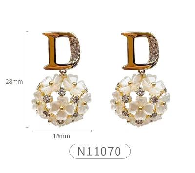 China Vintage S925 Silver Needle Flower Earrings Stud Small Simple Earrings Design Style for sale