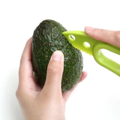 China Viable 3 in 1 Plastic Avocado Slicer Shea Corer Butter Fruit Peeler Cutter Pulp Separator Knife Kitchen Vegetable Tools Kitchen Tools for sale