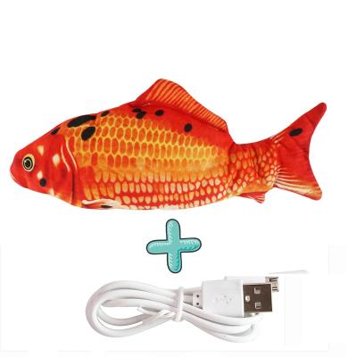 China Realistic Electric Catfish Interactive Soft Toy USB Charger Fish Bite Toy Cat Dog Realistic Pet Supplies for sale