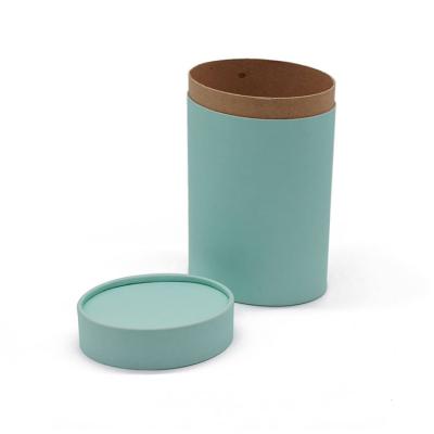 China Recyclable Eco Friendly Small Round Black Kraft Paper Box Cardboard Lipstick Tube Packaging For Lip Balm for sale