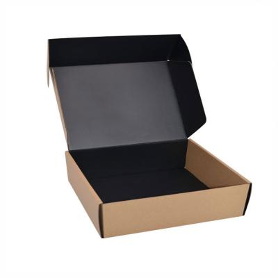 China Recyclable luxury black corrugated box with your own logo valentine mailbox for sale