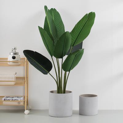 China Wholesale Cheap Price Beautiful European Style Cement Floor Stand Large Flower Pots Sale Flower Pots and Planters for Living Room for sale