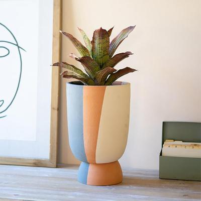 China Wholesale Good Quality Unique Home Decor Flower Pot Balcony Garden Plant Colorful Ceramic Flower Pots For Living Room for sale