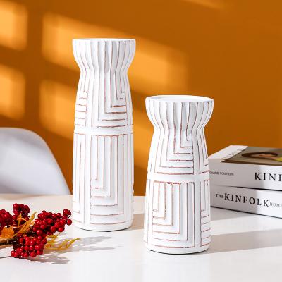 China Nordic style home garden decoration white unique shape decorative ceramic bulk other candle holders for home ornament gift for sale