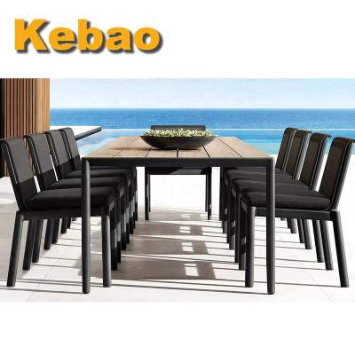 China Outdoor aluminum dining set chair and modern yard table for sale