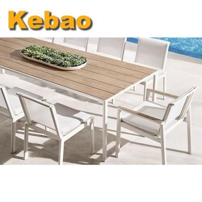 China Modern Popular Style White Color Outdoor Metal Dining Set for sale