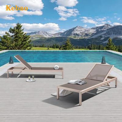 China Modern Luxury Hotel Beach Folding Bed Restaurant Swimming Pool Recliner Metal Sofa Chair Stainless Steel Sun Sofa for sale