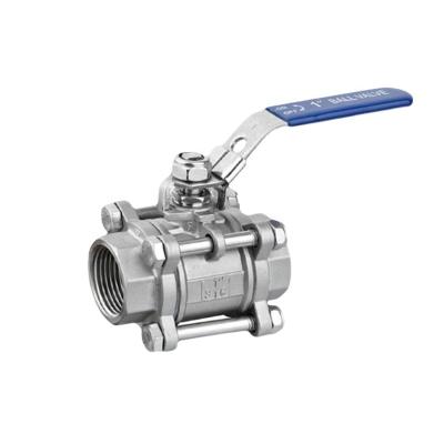 China 304/316 General Stainless Steel Three Piece Ball Valve for sale