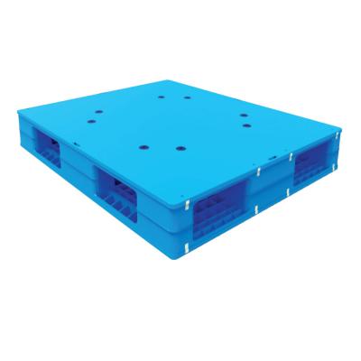 China 4-Way Entry Type Double Faced Stackable Plastic Pallets for Safe and Secure Storage for sale