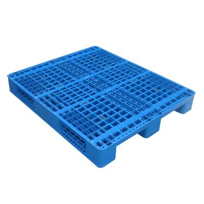 China Glad oppervlak 1200x1000 Blauw 4-Way Density Hygiënische Medische 3-zijdige Plastic pallets Te koop