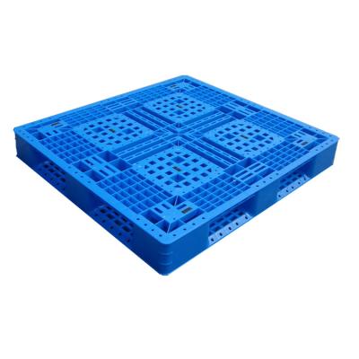 China 4-Way Entry Euro Type Rack Color Customized Single Faced Plastic Pallet with 6 Runners for sale