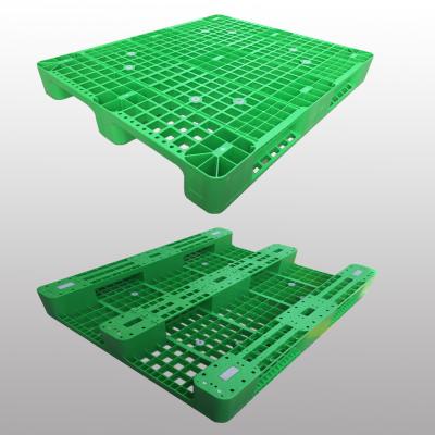 China 1200x1000 HUADING Standaard groen plastic pallet met een enkelzijdig etiket Opties Te koop