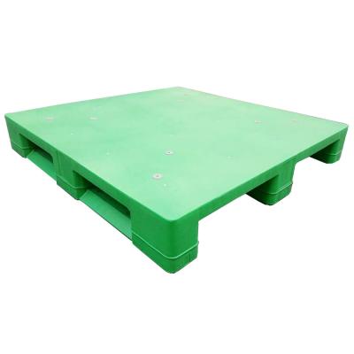 China HDPE Steel Reinforced Plastic Pallet for Racking HUADING HDPE 3 Runners Bottom Type for sale