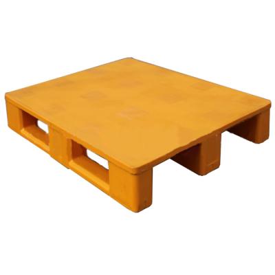 China Blauwe HOODING HDPE Plastic pallets Heavy duty pallet voor voedsel en industrie door handlift Te koop